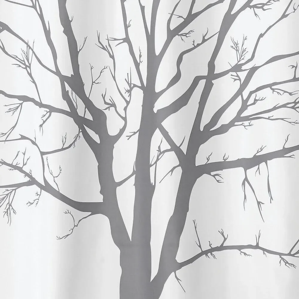 Waterproof Fabric Shower Curtain Birch Tree Bathroom Shower 72